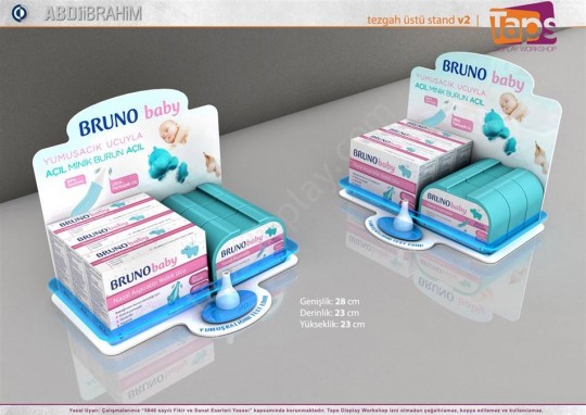 Işıklı Pleksi Tezgah Üstü Stand