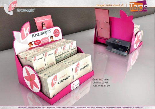 Pleksi Tezgah Üstü Stand